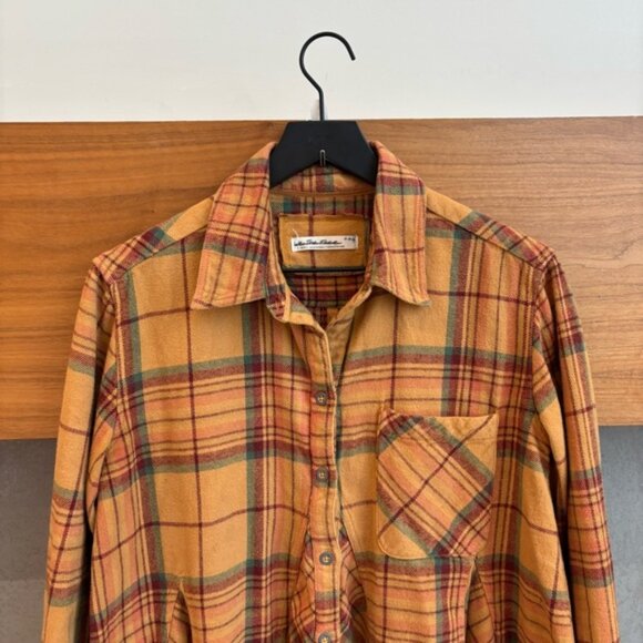 Free People We The Free Kalli Plaid Buttondown Shirt Flannel Tunic Top, Size XS - Picture 2 of 12